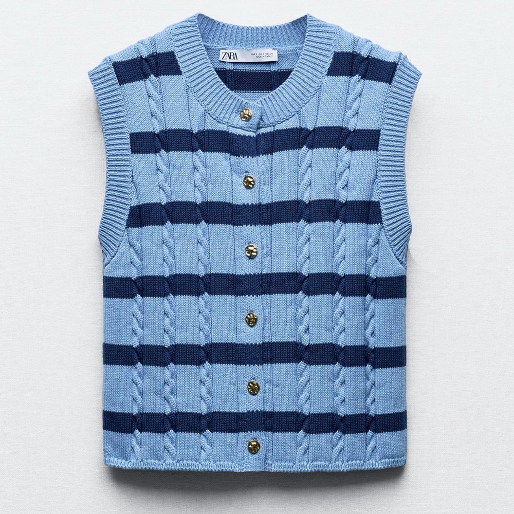 Zara striped knit top